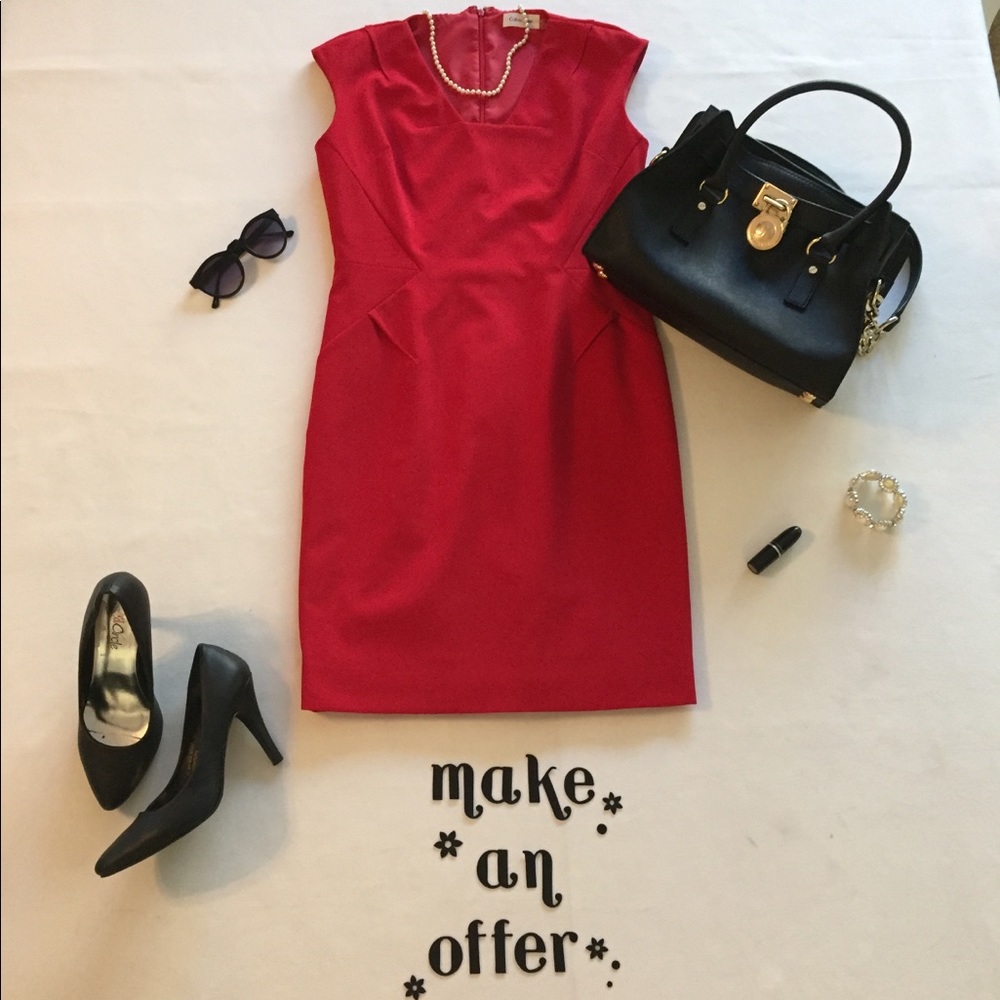 🌹Calvin Klein Red Sheath Dress🌹